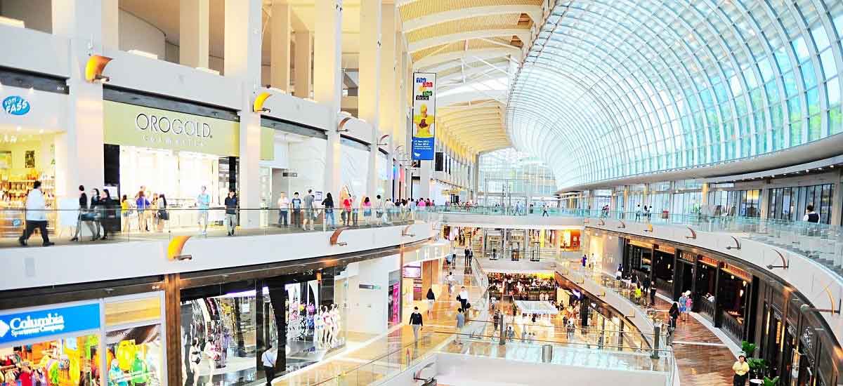 Amazing view of Singapore shopping mall