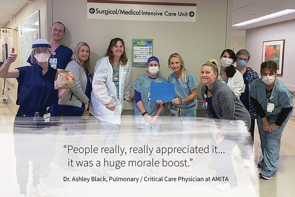 people really, really appreciated it... it was a huge morale boost dr. ashley black