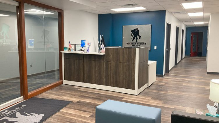 A Wounded Warrior Project office reception area.