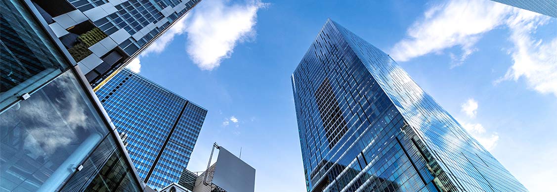 Modern building in the City with blue sky