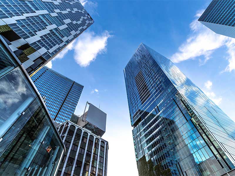 Modern building in the City with blue sky